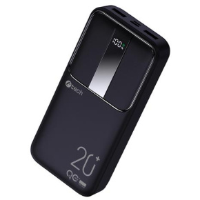 Powerbanka C-tech 20000mAh, Li-Pol, 22,5 W, USB-C/USB-A/micro USB Powerbanka C-tech 20000mAh, Li-Pol, 22,5 W, USB-C/USB-A/micro USB