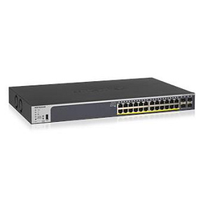 NETGEAR 24xGB PoE+ Smart Pro Switch, 4 SFP, GS728TP