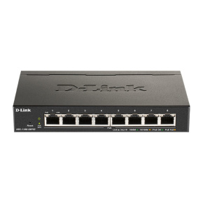 D-Link DGS-1100-08PV2 Smart Switch, 8x 1000Base-T 802.3at PoE, 64W PoE budget, Fanless D-Link DGS-1100-08PV2 Smart Switch, 8x 1000Base-T 802.3at PoE, 64W PoE budget, Fanless