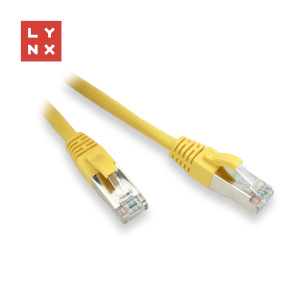LYNX FTP patch kabel Cat5e PVC, CCA, 5m, žlutý