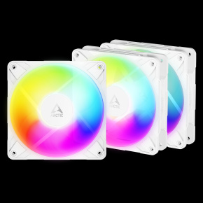 ARCTIC P12 Pro Reverse A-RGB (White) - 120mm White Color Case Fan with A-RGB - Reverse Impeller Desi ARCTIC P12 Pro Reverse A-RGB (White) - 120mm White Color Case Fan with A-RGB - Reverse Impeller Desi