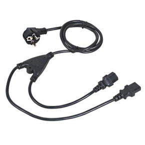 Kábel C-TECH sieťový 1,8m 220/230V napájací, rozdvojka Y, VDE Kábel C-TECH sieťový 1,8m 220/230V napájací, rozdvojka Y, VDE
