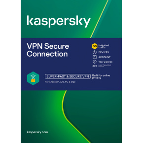 ESD Kaspersky VPN Secure Connection 5x 1 užívateľ 1 rok ESD Kaspersky VPN Secure Connection 5x 1 užívateľ 1 rok