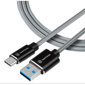 Tactical Fast Rope Aramid Cable USB-A/USB-C 1m Grey Tactical Fast Rope Aramid Cable USB-A/USB-C 1m Grey