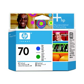 HP no 70 modrá a zelená tlačová hlava, C9408A HP no 70 modrá a zelená tlačová hlava, C9408A