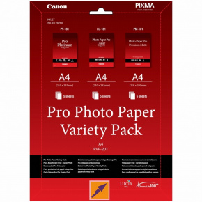 Canon PVP-201 PRO, A4 fotopapier Variety Pack Canon PVP-201 PRO, A4 fotopapier Variety Pack