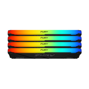 KINGSTON DIMM DDR4 128GB (Kit of 4) 3600MT/s CL18 FURY Beast RGB, XMP KINGSTON DIMM DDR4 128GB (Kit of 4) 3600MT/s CL18 FURY Beast RGB, XMP