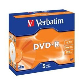 VERBATIM DVD-R (5-pack)Jewel/16x/4.7GB VERBATIM DVD-R (5-pack)Jewel/16x/4.7GB