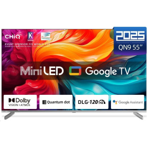 CHiQ M55QN9V TV 55", UHD MiniLED Google TV DLG 120 Hz CHiQ M55QN9V TV 55", UHD MiniLED Google TV DLG 120 Hz