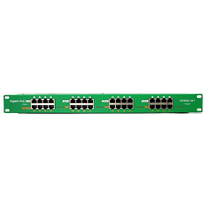 POE-PAN16-GBATF 802.3af/at gigabitový tienený 16-portový PoE panel