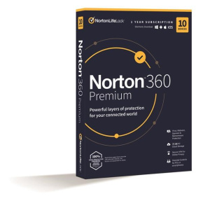 NORTON 360 PREMIUM 75GB +VPN 1 používateľ pre 10 zariadení na 1 rok ESD