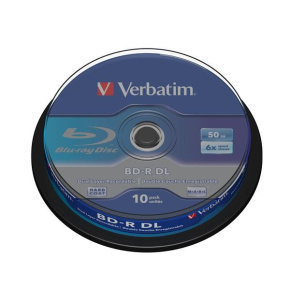 VERBATIM BD-R(10-pack)/DualLayer/spindle/6X/50GB VERBATIM BD-R(10-pack)/DualLayer/spindle/6X/50GB