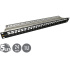 19" modulárny neosadený patch panel Solarix 24 portov 1U SX24M-0-STP-BK-UNI-N
