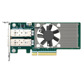 QNAP QXG-25G2SF-BCM Dual port na 25GbE Network adaptér; 2 x SFP28; Broadcom 57504 controller