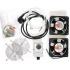 19" ventilace pro nástěnné rozvaděče XtendLan, termostat, 2 ventilátory 120mm, napájecí kabel, spojovací materiál