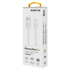 ALIGATOR Dátový kábel 2A iPh lightnin 2 m biely ALIGATOR Dátový kábel 2A iPh lightnin 2 m biely