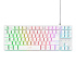 TRUST Klávesnice GXT 833 Thado, Membránová, USB, RGB, bílá