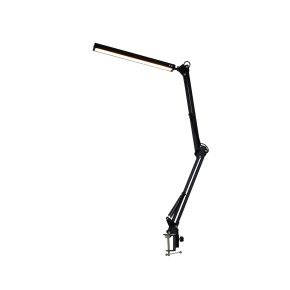 Platinet stolná LED lampa Flexy 10W stmievateľná s klipom, 1 rameno, čierna