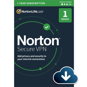 NORTON SECURE VPN ENG 1 používateľ pre 1 zariadenie na 1 rok ESD