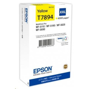 Atramentová kazeta EPSON série WF-5xxx "Pisa" XXL žltá (34,2 ml) Atramentová kazeta EPSON série WF-5xxx "Pisa" XXL žltá (34,2 ml)