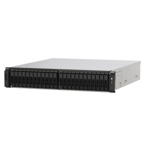 QNAP TS-h2490FU-7302P-128G (EPYC 3,3 GHz, ZFS, 128 GB ECC RAM, 24 x 2,5" U.2, 2 x 2,5 GbE, 4 x 25 GbE)