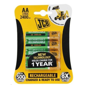 JCB RTU NiMH AA/R06, min.2400mAh, přednabitá, blistr 4 ks JCB RTU NiMH AA/R06, min.2400mAh, přednabitá, blistr 4 ks