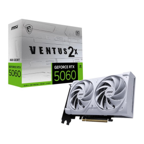 MSI VGA NVIDIA GeForce RTX 5060 8G VENTUS 2X OC WHITE, RTX 5060, 8GB GDDR7, 3xDP, 1xHDMI