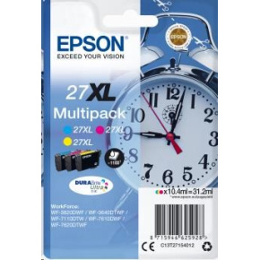 Atrament EPSON Multipack 3-farebný "budík" 27XL DURABrite Ultra Ink Atrament EPSON Multipack 3-farebný "budík" 27XL DURABrite Ultra Ink