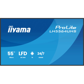 55" iiyama LH5564UHS-B1AG: VA, 4K UHD, Android, 24/7 55" iiyama LH5564UHS-B1AG: VA, 4K UHD, Android, 24/7