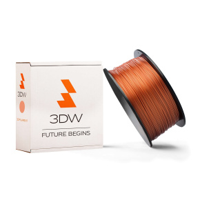 3DW - PLA filament 1,75mm medená, 0,5 kg, tlač 190-210°C 3DW - PLA filament 1,75mm medená, 0,5 kg, tlač 190-210°C