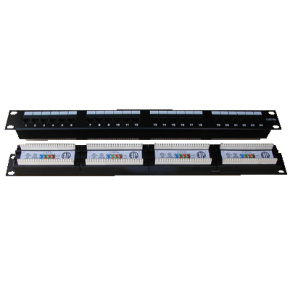 DATACOM Patch panel 24x RJ-45, Cat5e UTP, 1U, 19" Dual