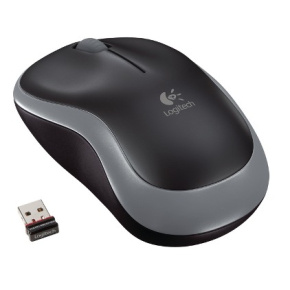 Logitech M185 nano/Kancelárska/Optická/1 000 DPI/Bezdrôtová USB/Šedá