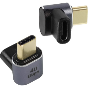 PremiumCord Adaptér USB-C na USB-C, USB 4.0, zahnutý 90° PremiumCord Adaptér USB-C na USB-C, USB 4.0, zahnutý 90°