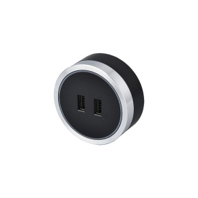 Zásuvkový modul Viking A50SB, strieborno-čierna/výstupy - 1xUSB-A/výkon až 2500W/230V,16A,50Hz Zásuvkový modul Viking A50SB, strieborno-čierna/výstupy - 1xUSB-A/výkon až 2500W/230V,16A,50Hz