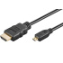 PremiumCord Kábel HDMI A - HDMI micro D, 1m