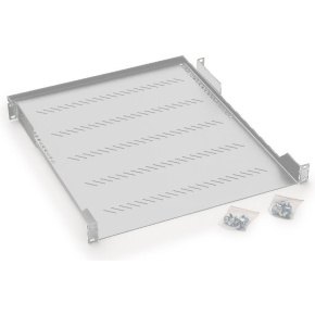 19" polica A1 s perforáciou 350mm, max.40kg sivá