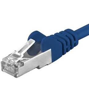 Premiumcord Patch kábel CAT6a S-FTP, RJ45-RJ45, AWG 26/7 7m, modrá