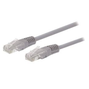 Kábel C-TECH patchcord Cat5e, UTP, sivý, 2m Kábel C-TECH patchcord Cat5e, UTP, sivý, 2m