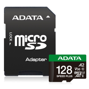Adata Speed Plus/Micro SD/128GB/UHS-I U3/Class 10/+ Adaptér
