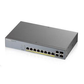 Zyxel GS1350-12HP 12portový inteligentný spravovaný CCTV PoE switch, dlhý dosah, 130W, 10x GbE, 2x SFP Zyxel GS1350-12HP 12portový inteligentný spravovaný CCTV PoE switch, dlhý dosah, 130W, 10x GbE, 2x SFP
