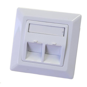 Zásuvka neosazená universální 2 port - 80x80 Zásuvka neosazená universální 2 port - 80x80