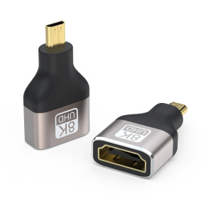 PREMIUMCORD Adapter 8K HDMI Typ A - micro HDMI Typ D, kovová, pozlacená PREMIUMCORD Adapter 8K HDMI Typ A - micro HDMI Typ D, kovová, pozlacená
