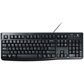 Logitech K120/Drôtová USB/US layout/Čierna