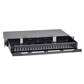 19" výsuvná optická vaňa 1U 24x SC-D, farba čierna