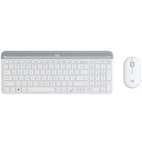 PROMO set Logitech slim Wireless MK470 - white, US
