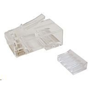 Solarix konektor RJ45 CAT6 UTP 8p8c nestienený skladaný vodič / 100 ks KRJ45/6SLD Solarix konektor RJ45 CAT6 UTP 8p8c nestienený skladaný vodič / 100 ks KRJ45/6SLD
