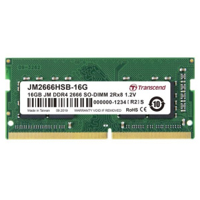 SODIMM DDR4 16GB 2666MHz TRANSCEND 2Rx8 1Gx8 CL19 1.2V SODIMM DDR4 16GB 2666MHz TRANSCEND 2Rx8 1Gx8 CL19 1.2V