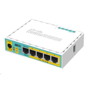 MikroTik RouterBOARD hEX PoE Lite, 650MHz CPU, 64MB RAM, 5x LAN, USB, PoE, 1x USB, vrátane. Licencia L4 MikroTik RouterBOARD hEX PoE Lite, 650MHz CPU, 64MB RAM, 5x LAN, USB, PoE, 1x USB, vrátane. Licencia L4