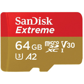 SanDisk Extreme/micro SDXC/64GB/UHS-I U3 / Class 10/+ Adaptér SanDisk Extreme/micro SDXC/64GB/UHS-I U3 / Class 10/+ Adaptér