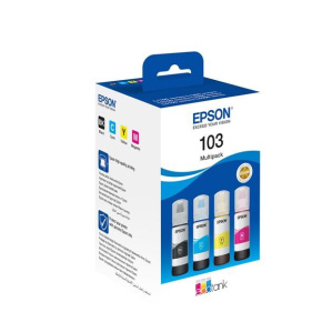 Atrament EPSON 103 EcoTank 4-farebné balenie Multipack Atrament EPSON 103 EcoTank 4-farebné balenie Multipack
